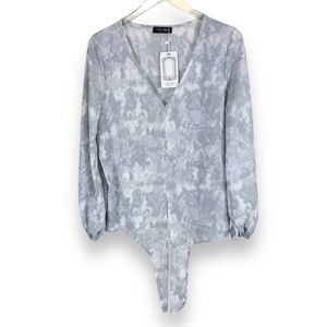 Coeur de Vague Front-Tie Blouse